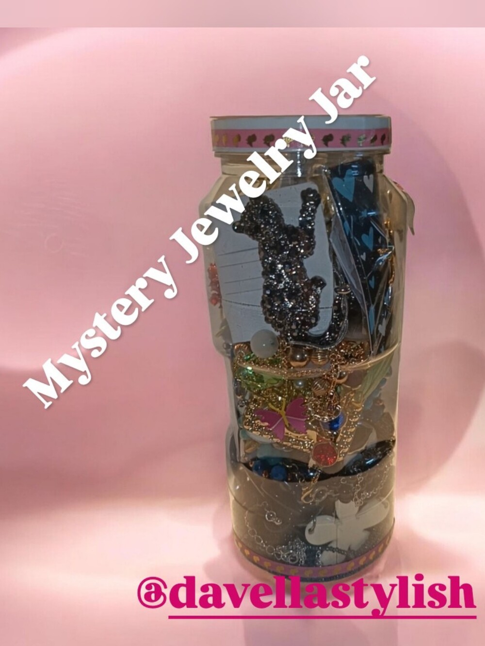 Assorted Vintage Costume Jewelry Mystery Jar Birthday Gift Surprise
